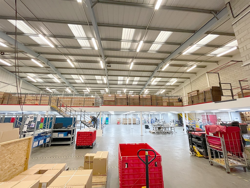 A mezzanine floor installed for a nationwide clothing distributor